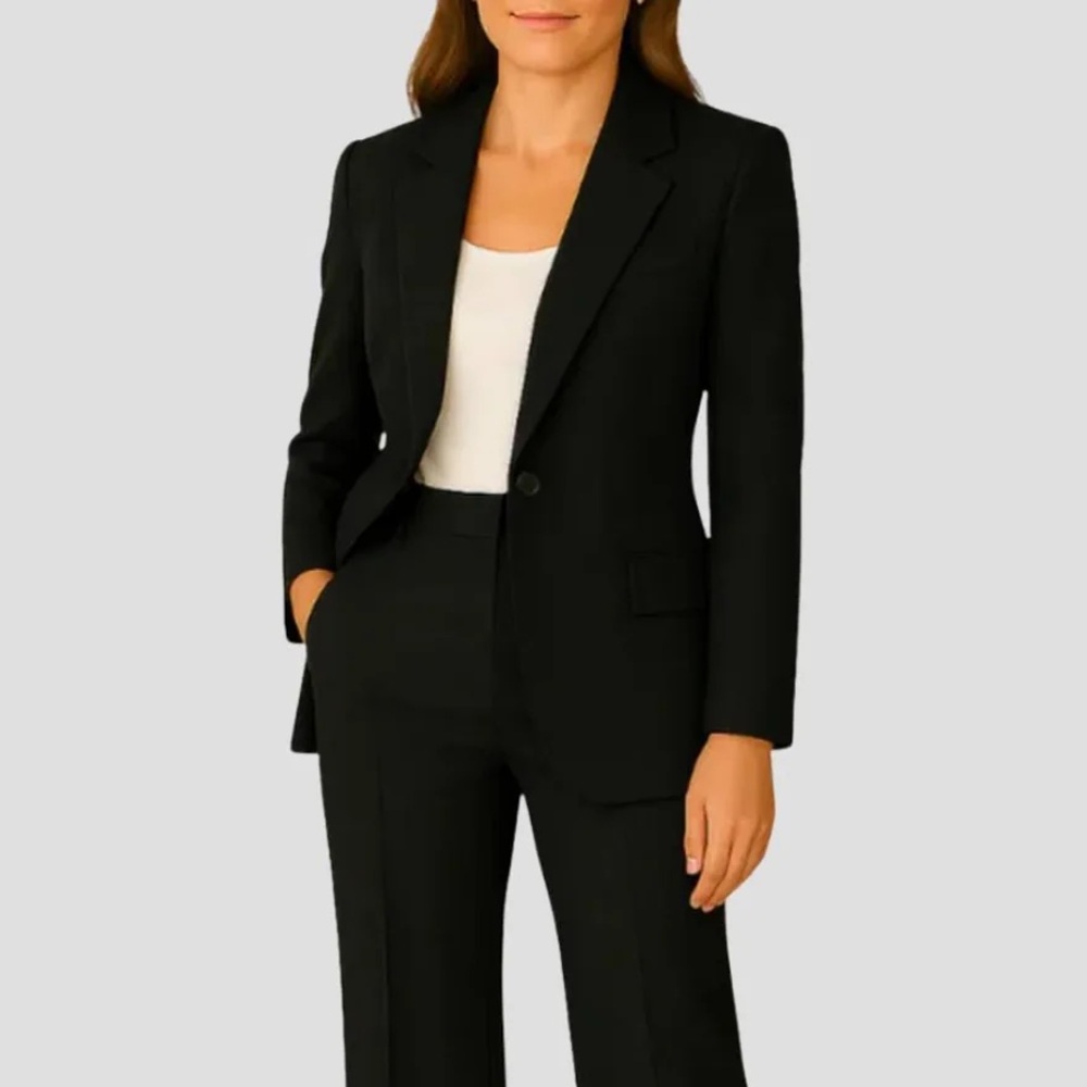 Classic Black Single-Button Blazer